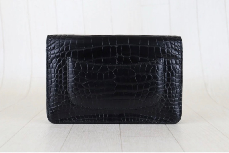 「JL精品代購」98新 Chanel 香奈兒 鱷魚皮Woc-3