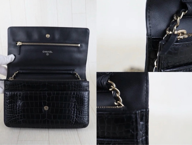 「JL精品代購」98新 Chanel 香奈兒 鱷魚皮Woc-6