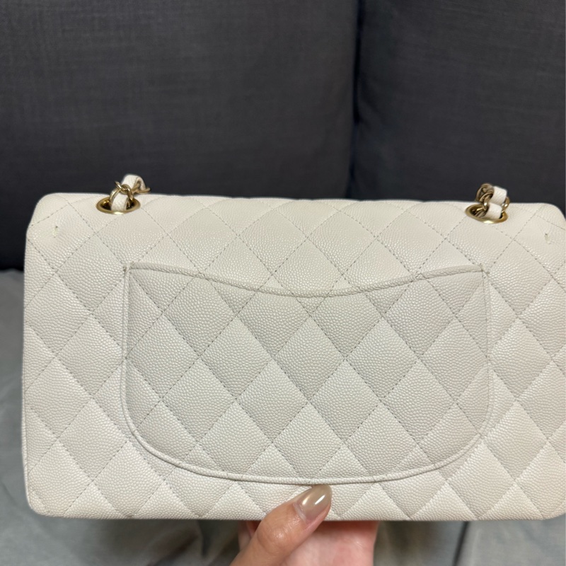 Chanel CF25 白色 全配 Classic Flap 25cm-7
