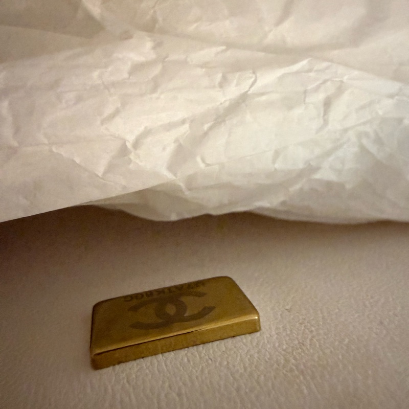 Chanel CF25 白色 全配 Classic Flap 25cm-12