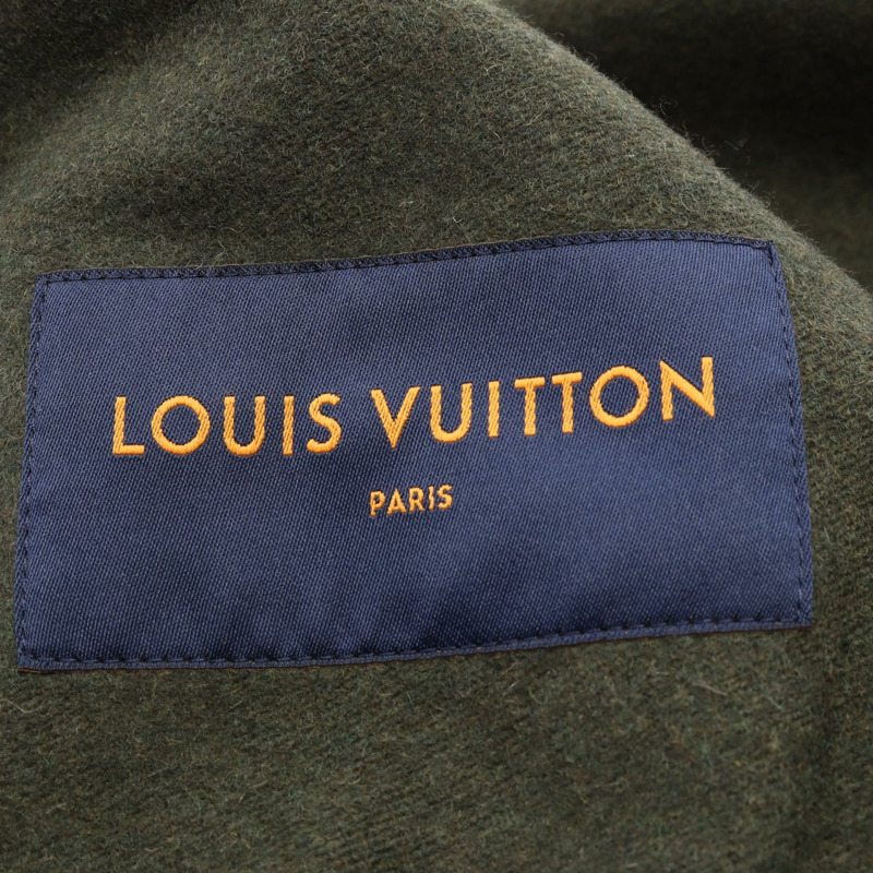 路易威登 LV 蕾絲羊毛襯衫式軍裝夾克 尼龍 卡其色 #50 二手 男款-2