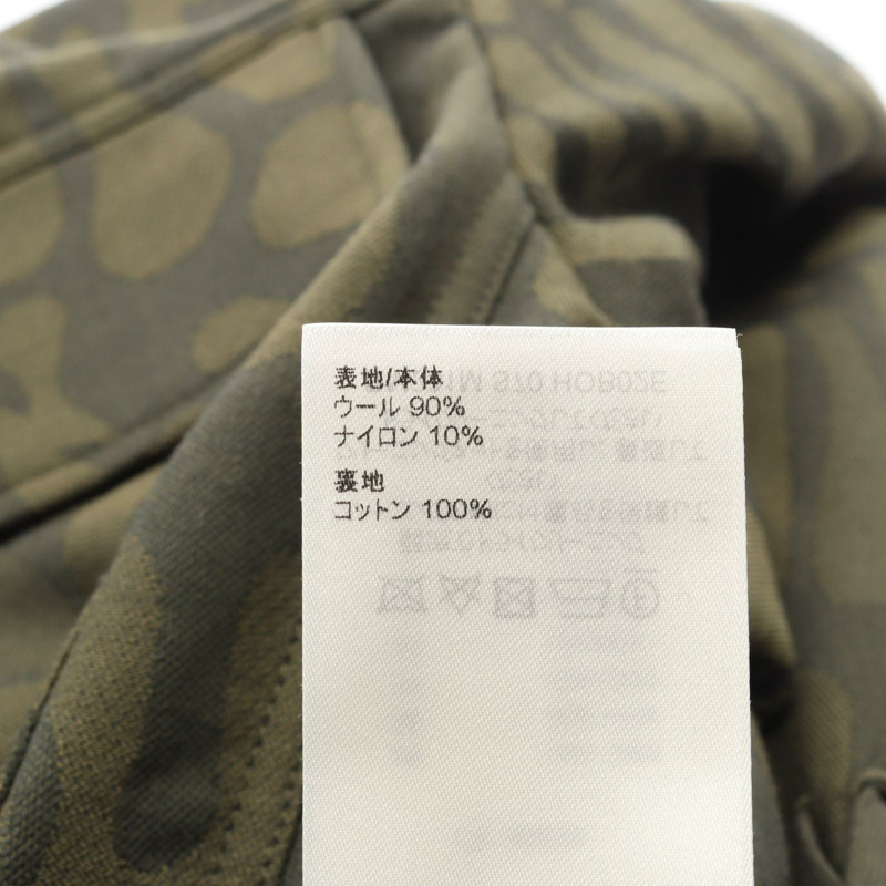 路易威登 LV 蕾絲羊毛襯衫式軍裝夾克 尼龍 卡其色 #50 二手 男款-4