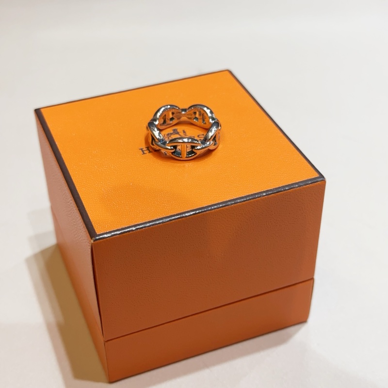 Hermes 925銀ChaineDancre豬鼻戒指-2
