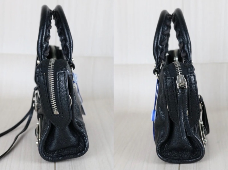 「JL精品代購」Balenciaga黑銀山羊皮nano city機車包-4