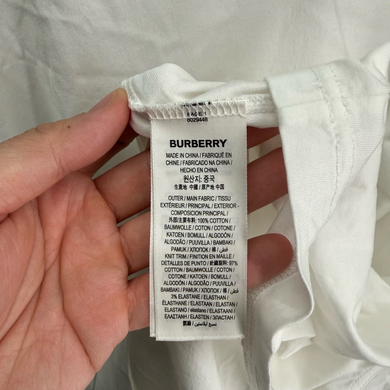 二手Burberry白色短袖T恤-3