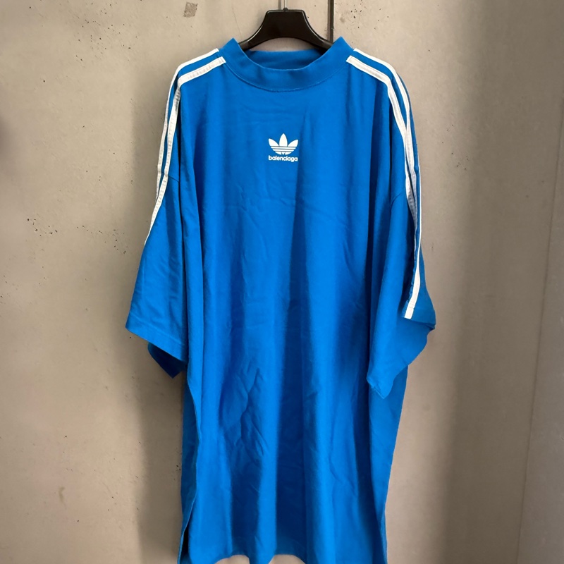 二手藍色Balenciaga x adidas聯名短袖T恤-0