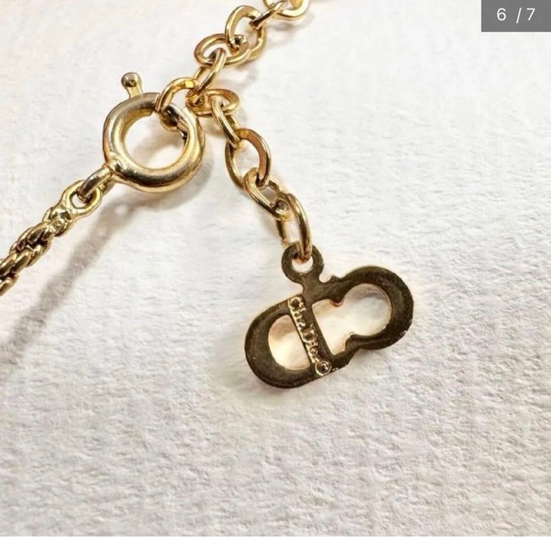 Christian Dior 經典金色CD麻花邊項鍊✨-6