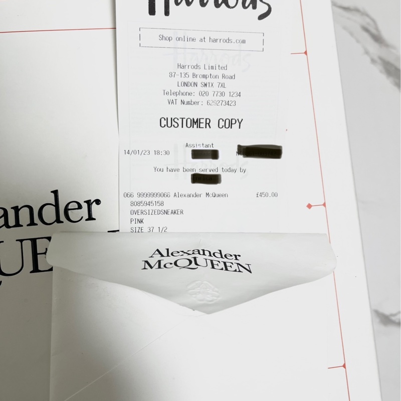 Alexander McQueen 麥坤經典白鞋 配淡粉色-9