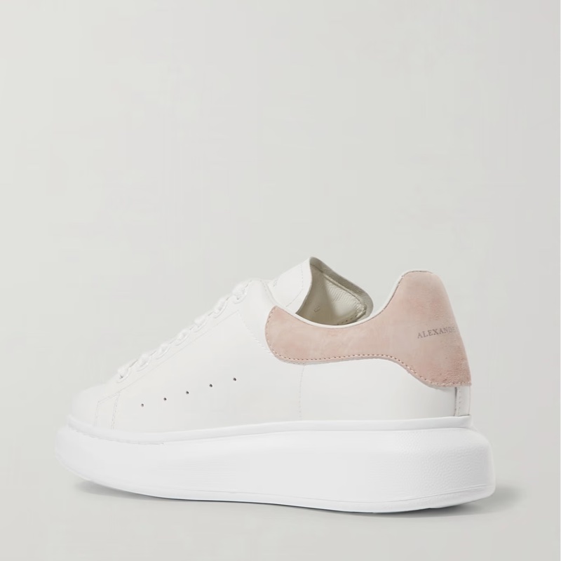 Alexander McQueen 麥坤經典白鞋 配淡粉色-11