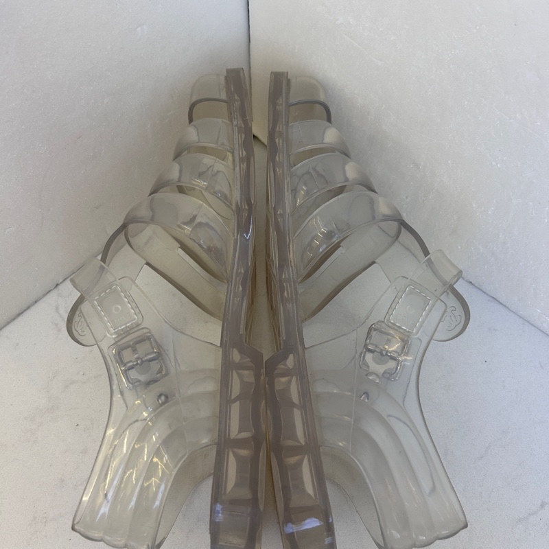  Chanel香奈兒透明涼鞋水晶鞋  38碼 無附件-4