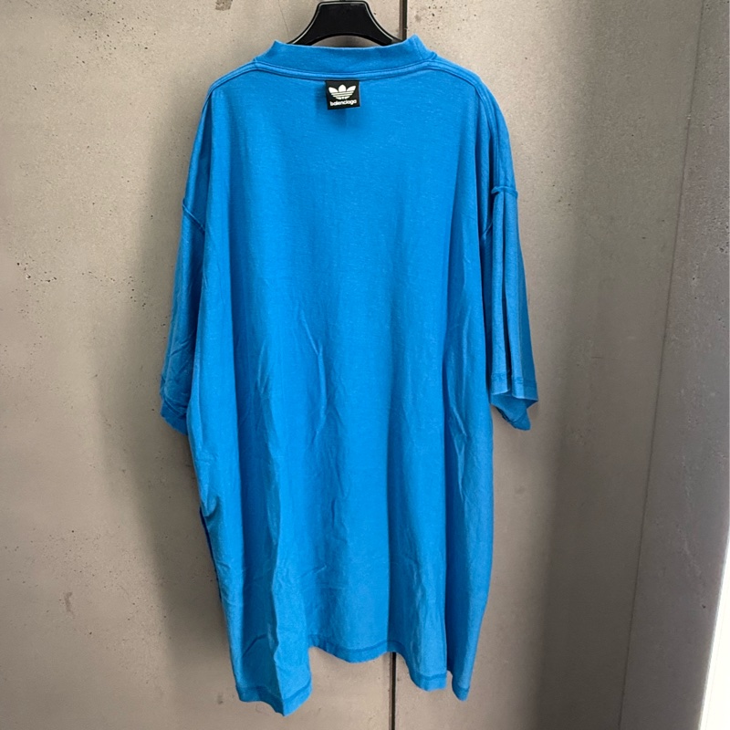 二手藍色Balenciaga x adidas聯名短袖T恤-1