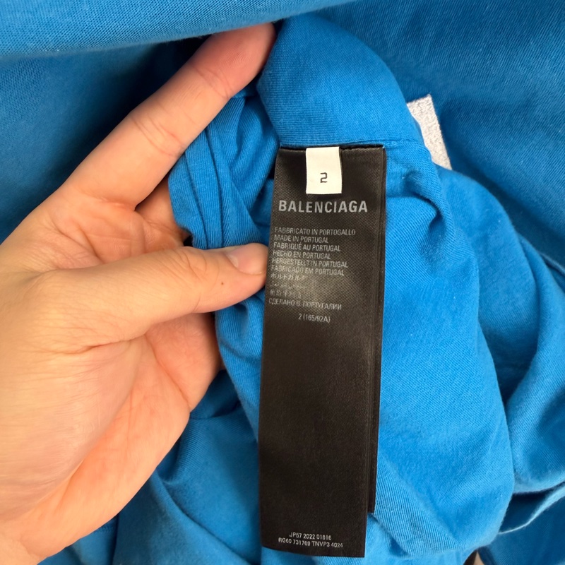 二手藍色Balenciaga x adidas聯名短袖T恤-3