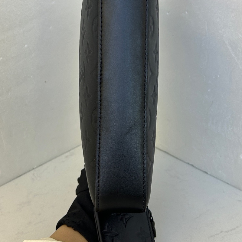  LV路易威登 Duo 芯片款黑色老花壓紋二合一郵差包 24cm-10