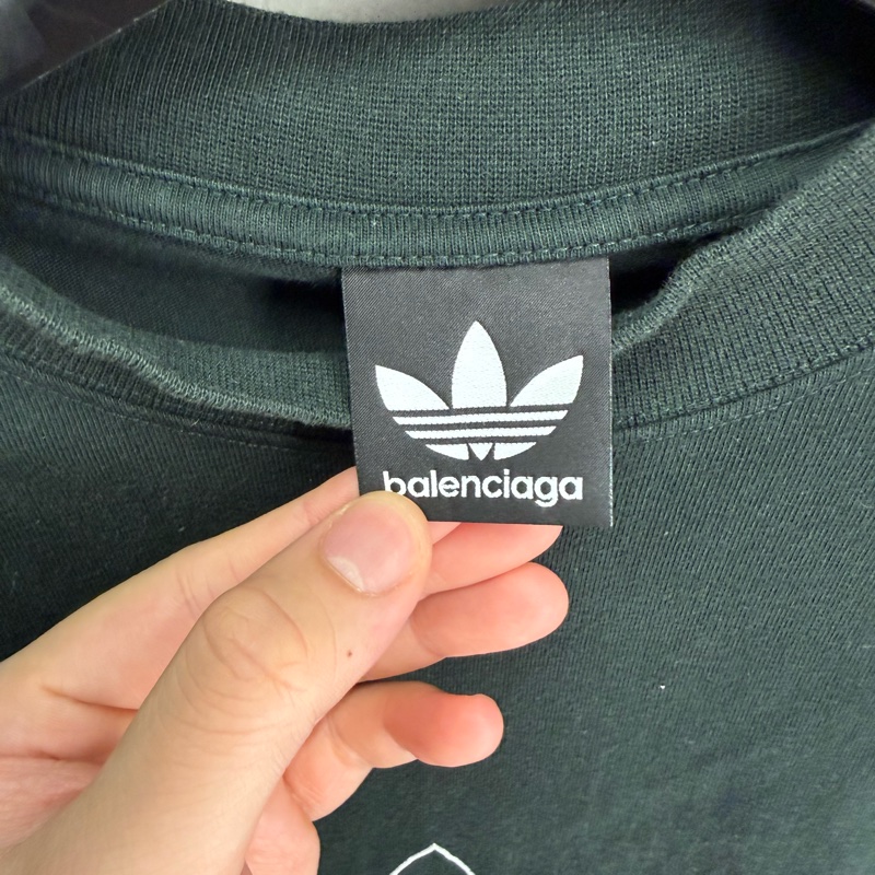 二手綠色Balenciaga x adidas聯名短袖T恤-2