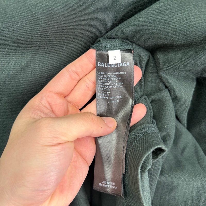 二手綠色Balenciaga x adidas聯名短袖T恤-9