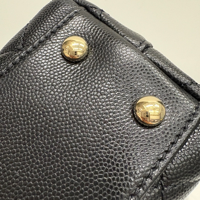 Chanel 香奈兒 coco handle 黑金 附購證 少用9成新-13