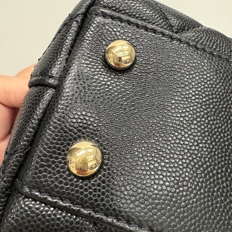 Chanel 香奈兒 coco handle 黑金 附購證 少用9成新-18