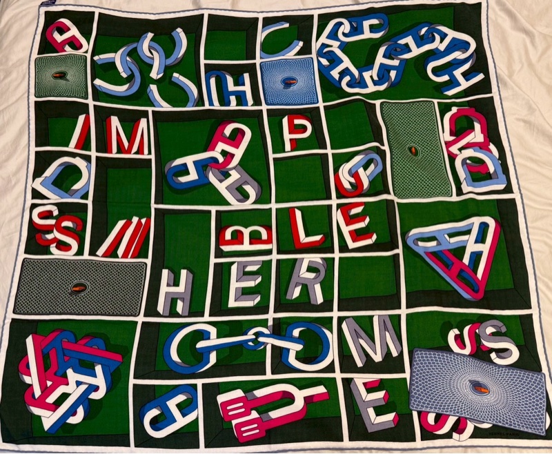 Hermes 100*100絲巾-1