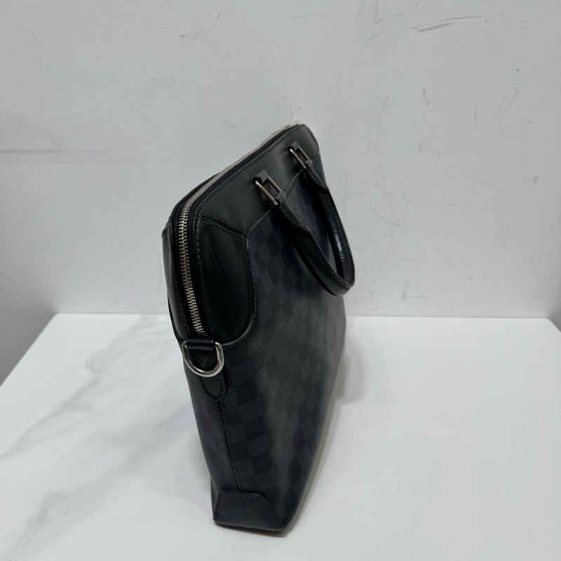 LV/路易威登黑棋盤格男士手提公文包,可手提可斜挎休閒商務多用包,一隻帥氣十足公文包~18年~尺寸約:36x27.5x6cm(缺失肩帶)-2