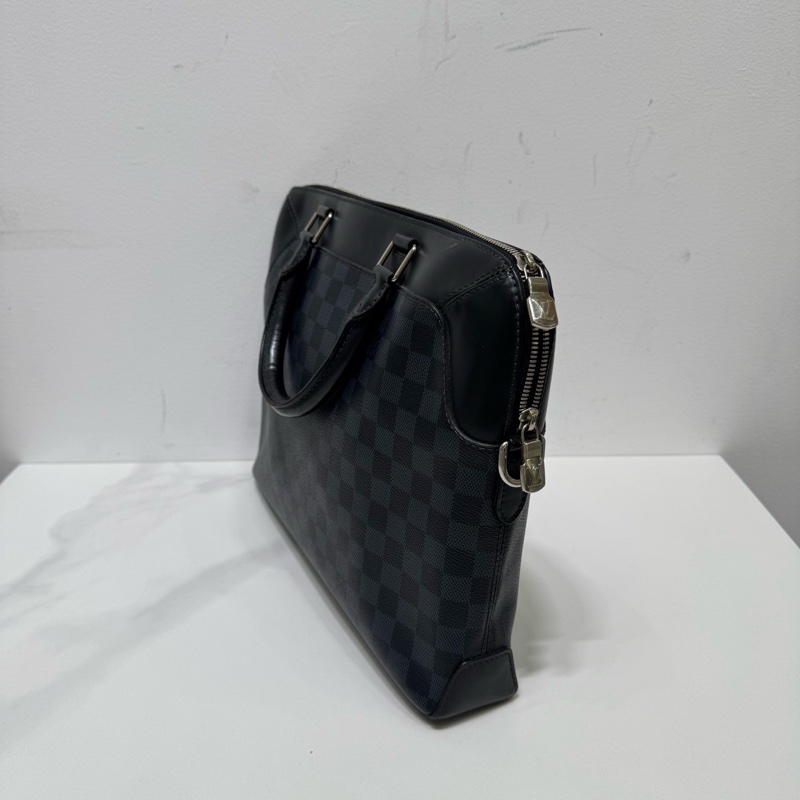 LV/路易威登黑棋盤格男士手提公文包,可手提可斜挎休閒商務多用包,一隻帥氣十足公文包~18年~尺寸約:36x27.5x6cm(缺失肩帶)-3