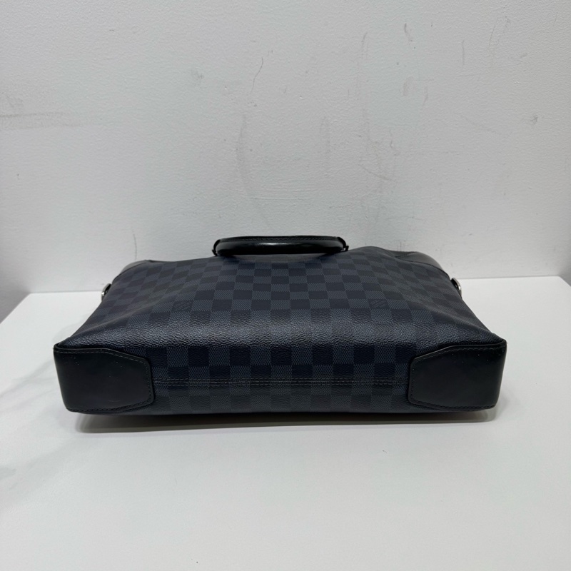 LV/路易威登黑棋盤格男士手提公文包,可手提可斜挎休閒商務多用包,一隻帥氣十足公文包~18年~尺寸約:36x27.5x6cm(缺失肩帶)-4