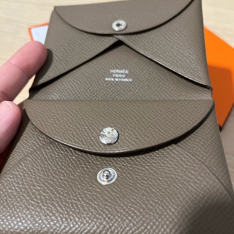 calvi duo compact card holder 大象灰-1