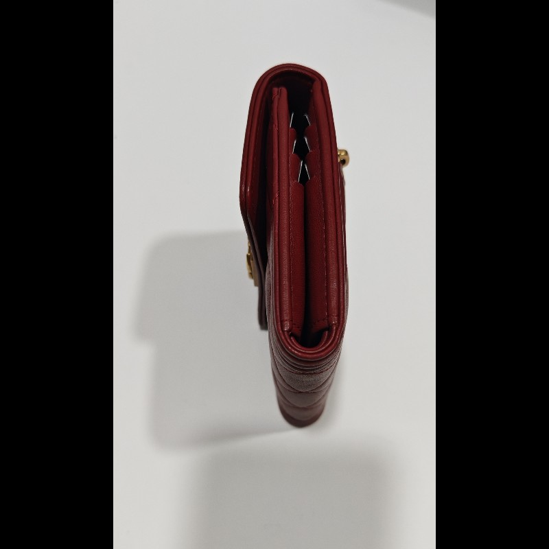 Chanel boy wallet 皮革 短夾 銀包 3折錢包-8