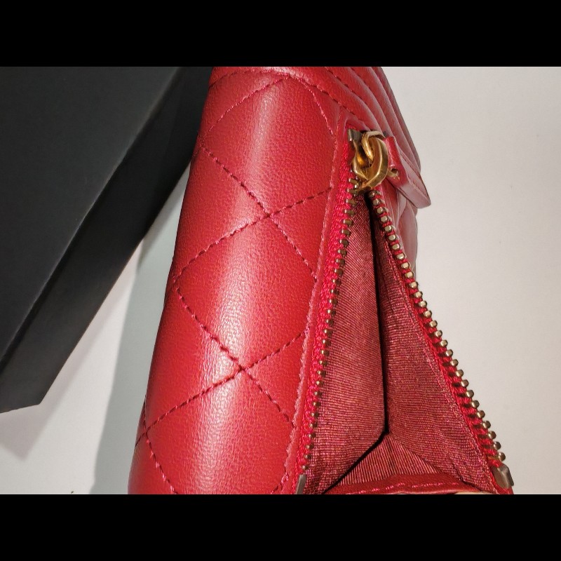 Chanel boy wallet 皮革 短夾 銀包 3折錢包-15