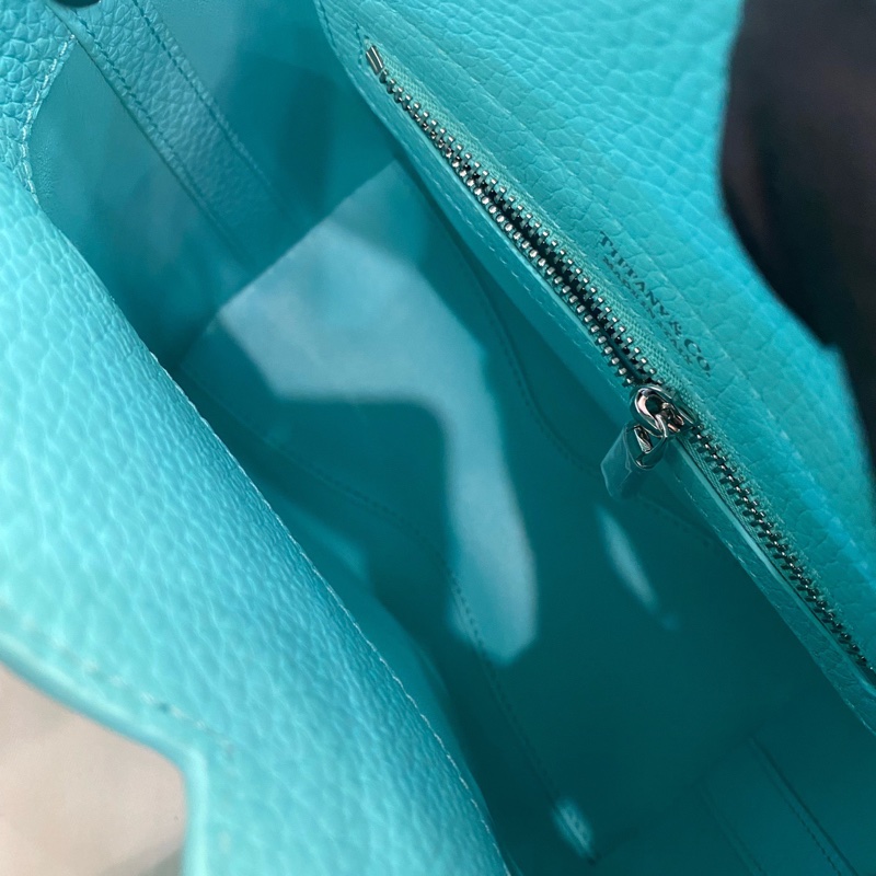 99新Tiffany蒂芙尼愛心Tote托特包,購物袋手提斜挎都可,Tiffany藍簡單時尚顯氣質-4