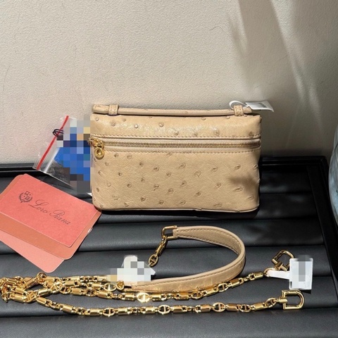 【98新 ✨ 全網最低價！】Lp woc 奶茶色 鴕鳥皮 稀有皮 盒子包mini 斜挎包 （下單前先詢問庫存❗️）