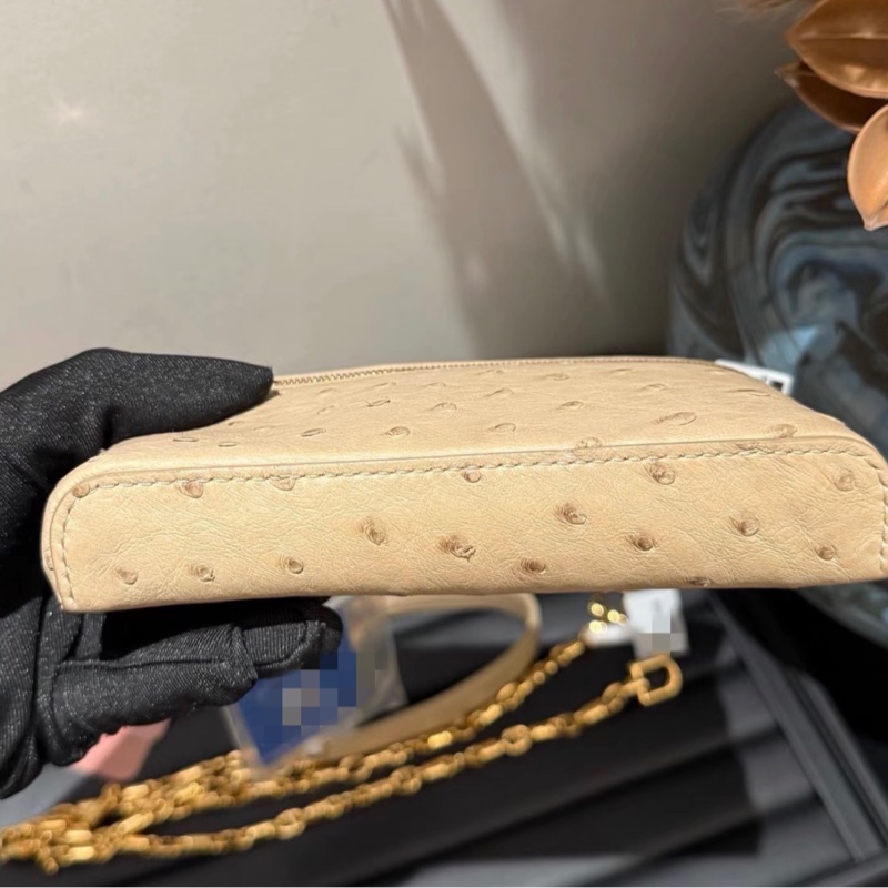 【98新 ✨ 全網最低價!】Lp woc 奶茶色 鴕鳥皮 稀有皮 盒子包mini 斜挎包 (下單前先詢問庫存❗️)-4