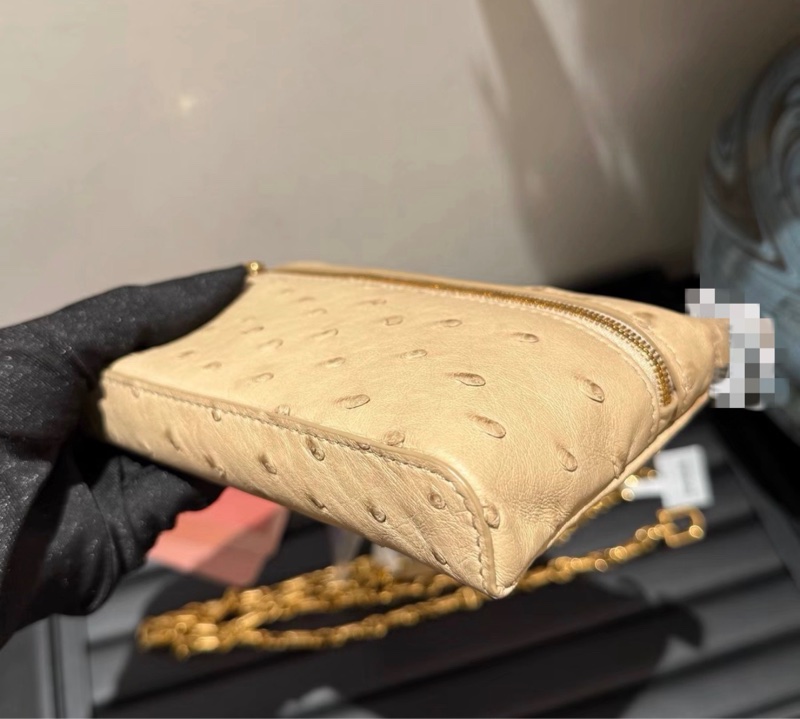 【98新 ✨ 全網最低價!】Lp woc 奶茶色 鴕鳥皮 稀有皮 盒子包mini 斜挎包 (下單前先詢問庫存❗️)-5