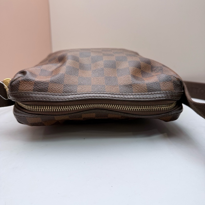 Louis Vuitton路易威登 棕棋盤格男士單肩斜挎包 豆腐包  11年編碼 底長20cm-5