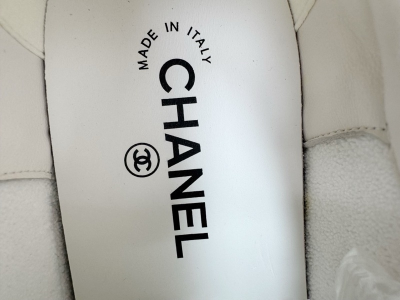 99新 Chanel香奈兒金標字母小白鞋 38碼-3