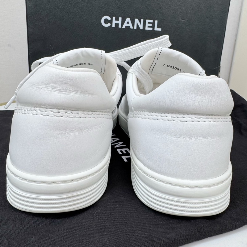 99新 Chanel香奈兒金標字母小白鞋 38碼-9