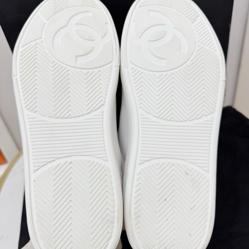 99新 Chanel香奈兒金標字母小白鞋 38碼-11