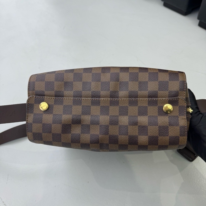 98新LV路易威登經典棕色棋盤格豆腐包,無配件 尺寸:28x24x14cm-2