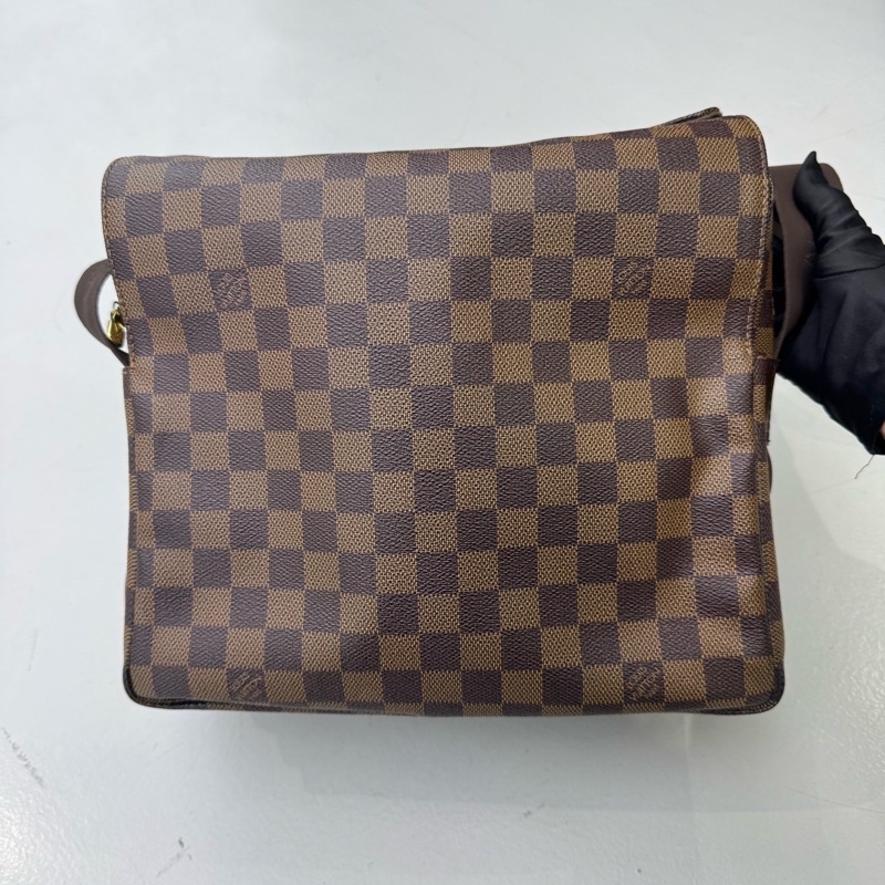 98新LV路易威登經典棕色棋盤格豆腐包,無配件 尺寸:28x24x14cm-5