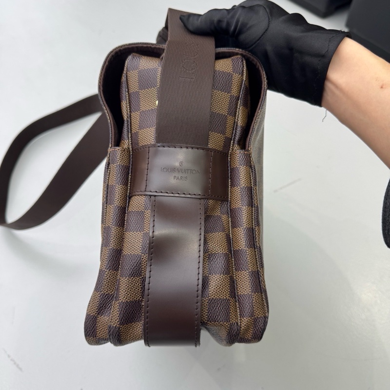 98新LV路易威登經典棕色棋盤格豆腐包,無配件 尺寸:28x24x14cm-8