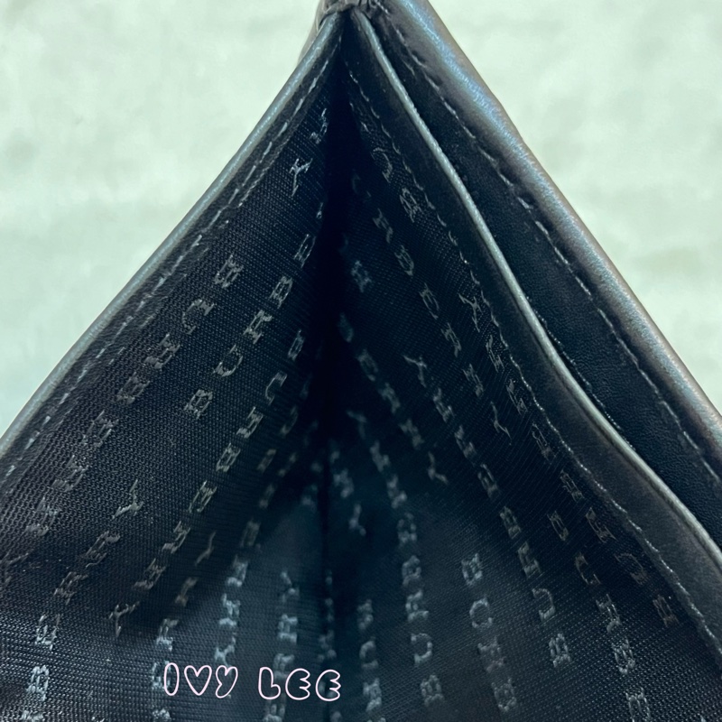 BURBERRY 經典黑灰格紋 翻蓋短夾 零錢袋 5卡層 正品 二手精品-9