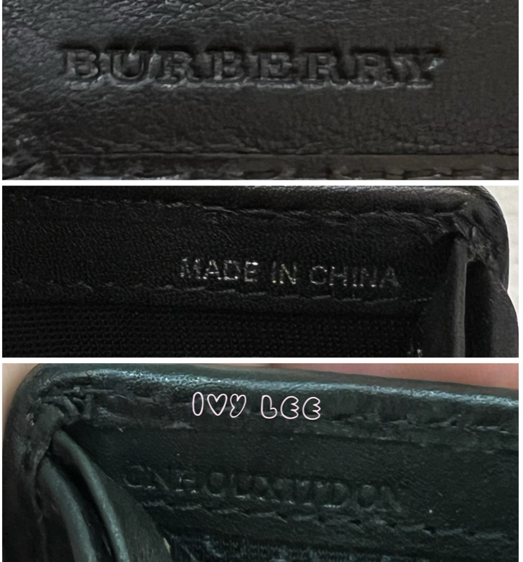 BURBERRY 經典黑灰格紋 翻蓋短夾 零錢袋 5卡層 正品 二手精品-17