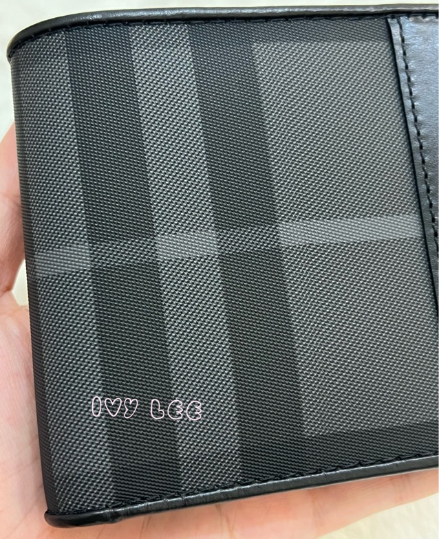 BURBERRY 經典黑灰格紋 翻蓋短夾 零錢袋 5卡層 正品 二手精品-26