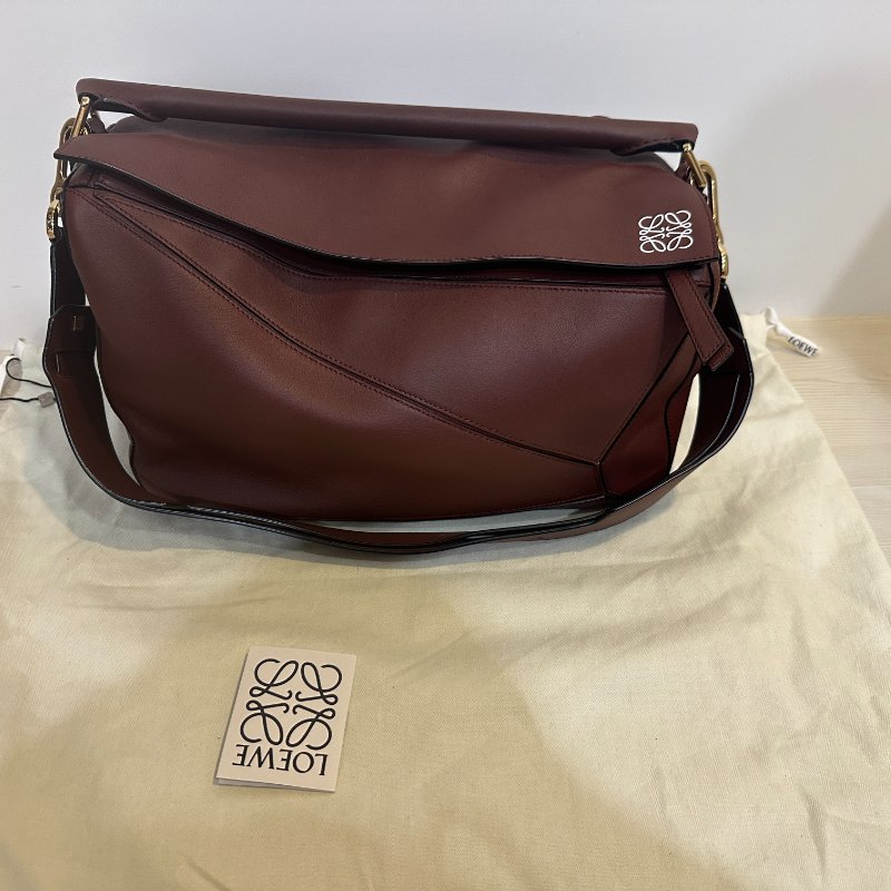 LOEWE Puzzle Bag 焦糖棕|全新未使用|經典拼接設計|附原廠配件✨-3