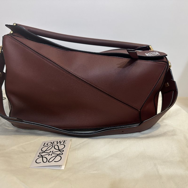 LOEWE Puzzle Bag 焦糖棕|全新未使用|經典拼接設計|附原廠配件✨-4