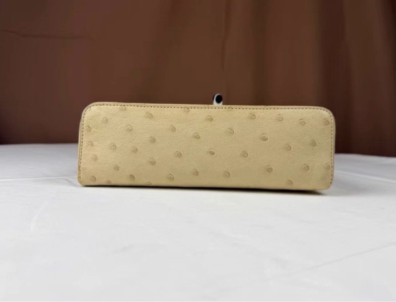 【全新 ✨ 全網最低價！】Loro piana 19  鴕鳥皮 米黃色 飯盒包 斜挎包（下單前先詢問庫存❗️）-3