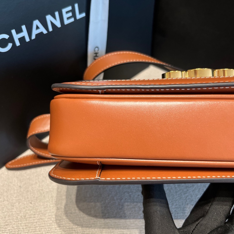 98新 Celine賽琳棕色老花凱旋門中號單肩包  無附件-2