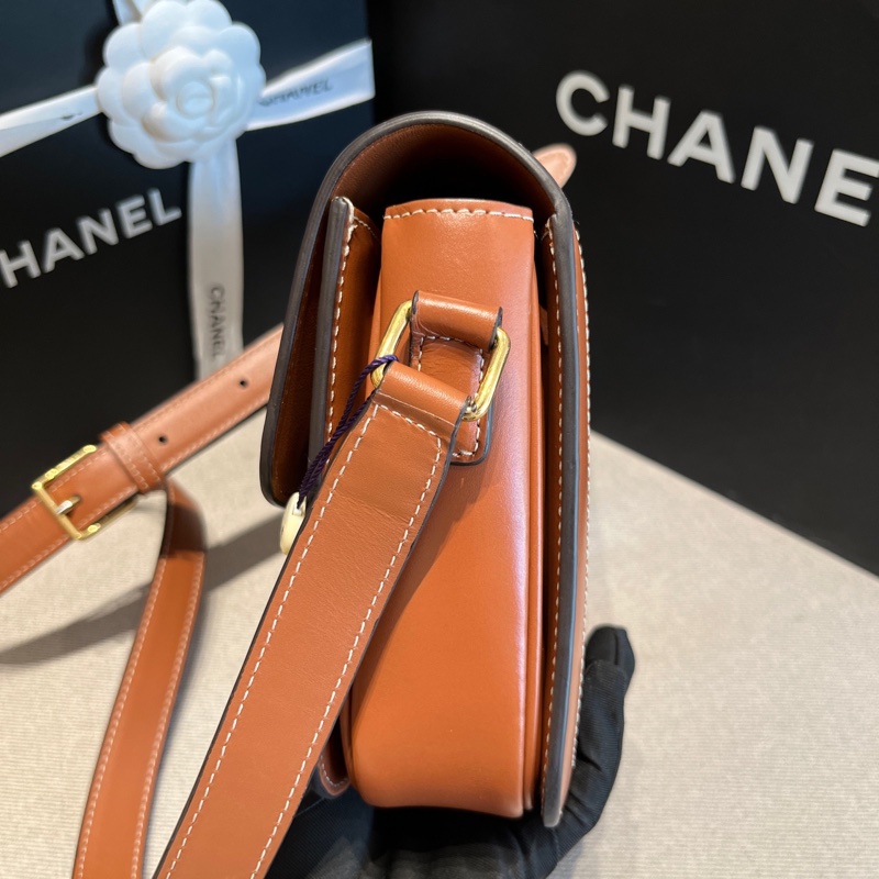 98新 Celine賽琳棕色老花凱旋門中號單肩包  無附件-4