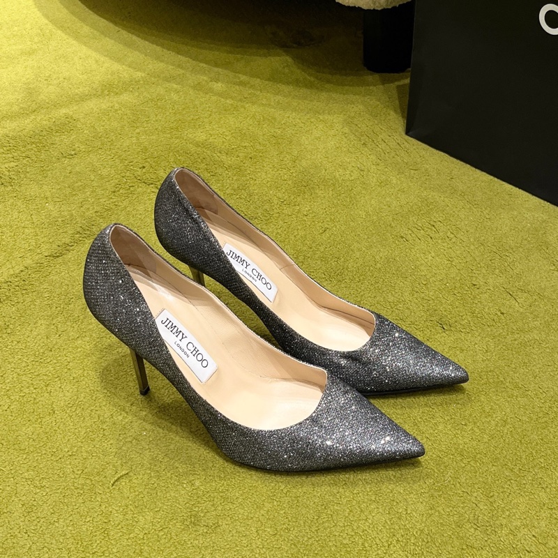 Jimmychoo周仰傑銀色星空高跟鞋 38碼 跟高10cm 千頌伊同款-0