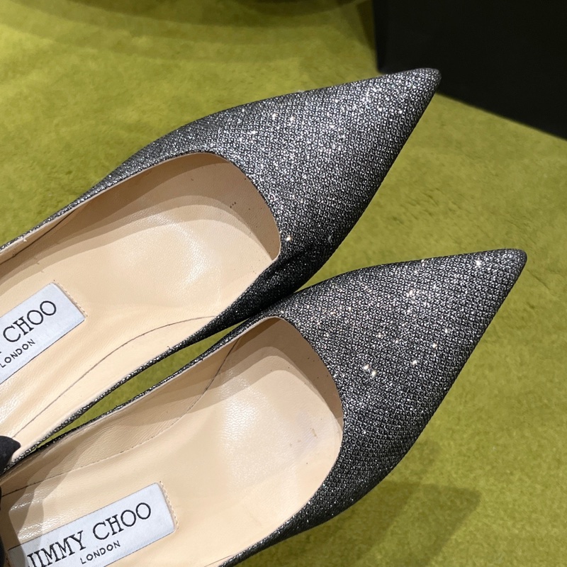 Jimmychoo周仰傑銀色星空高跟鞋 38碼 跟高10cm 千頌伊同款-1