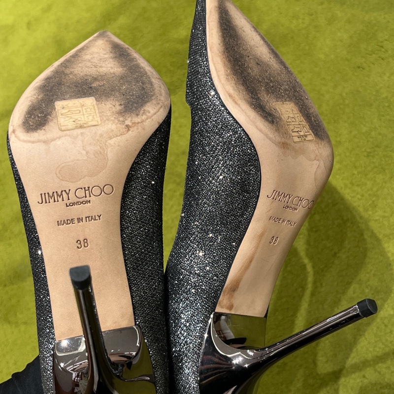Jimmychoo周仰傑銀色星空高跟鞋 38碼 跟高10cm 千頌伊同款-10